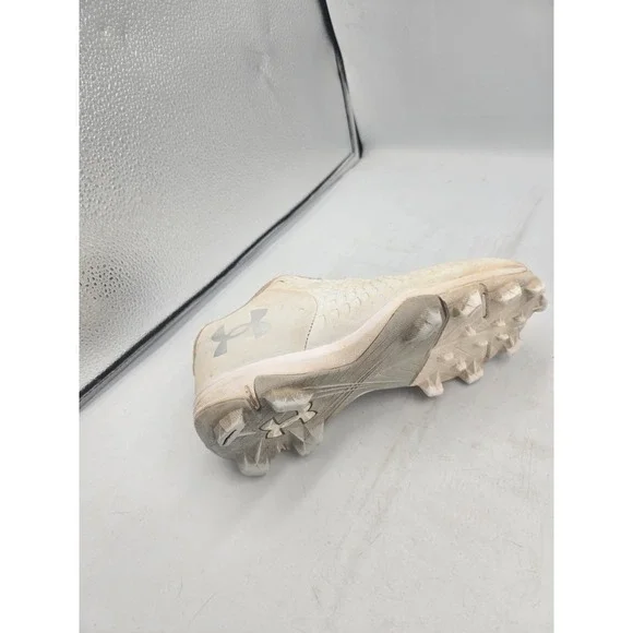 Under Armour 3Y White Baseball Softball Football Soccer Cleats Used - Picture 8 of 16